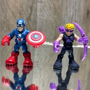 Marvel Super Hero Captain America & Hawkeye Mini 2.5" Action Figure Hasbro 2015